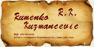 Rumenko Kuzmančević vizit kartica